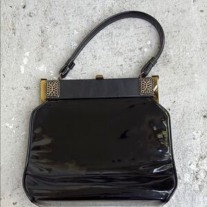 Vintage 50’s Crown Lewis patent leather bag